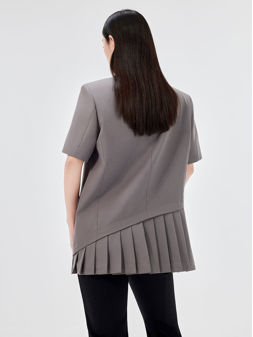 MUKZIN Chinese Style Stand Collar Skirt Design Short Sleeve Jacket