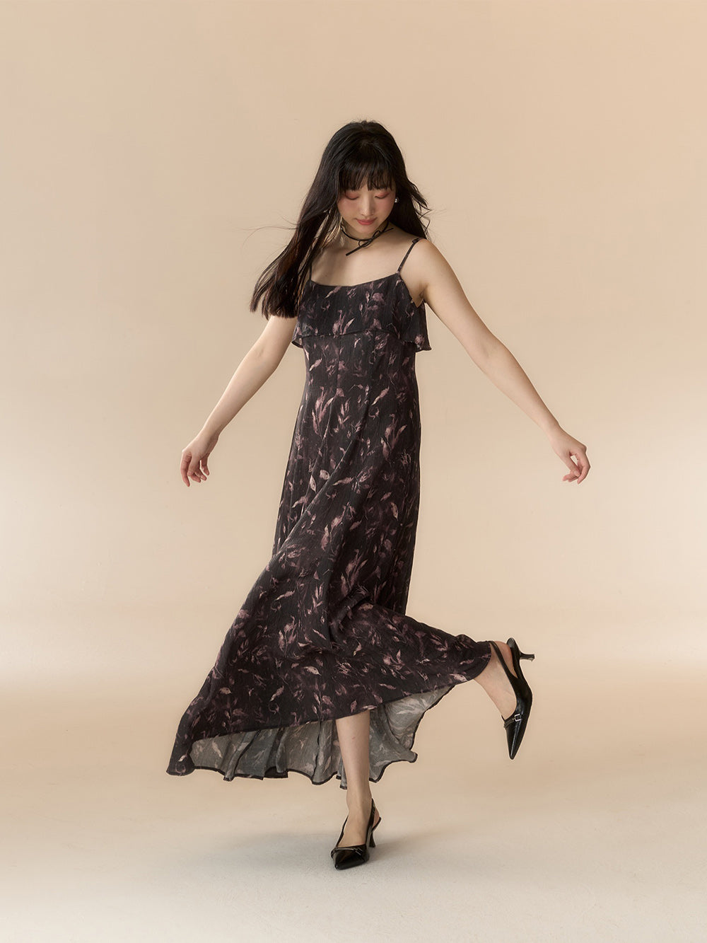 MUKTANK X LOUMUTAKU New Chinese-Style Tie-dye Strap Dress
