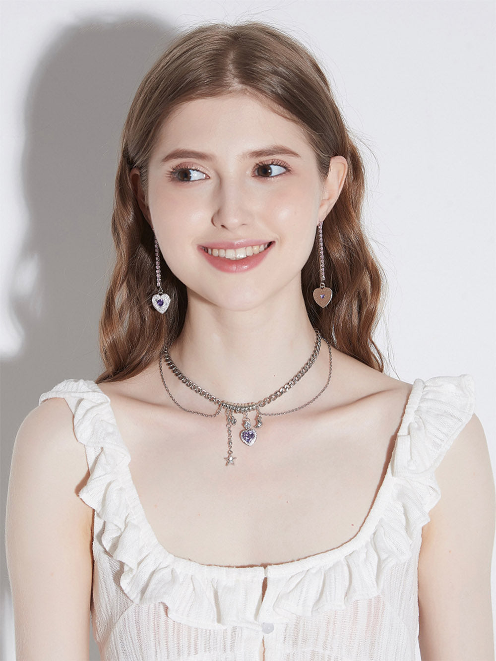 MUKTANK x WHITEHOLE Shining Party Heart Earrings