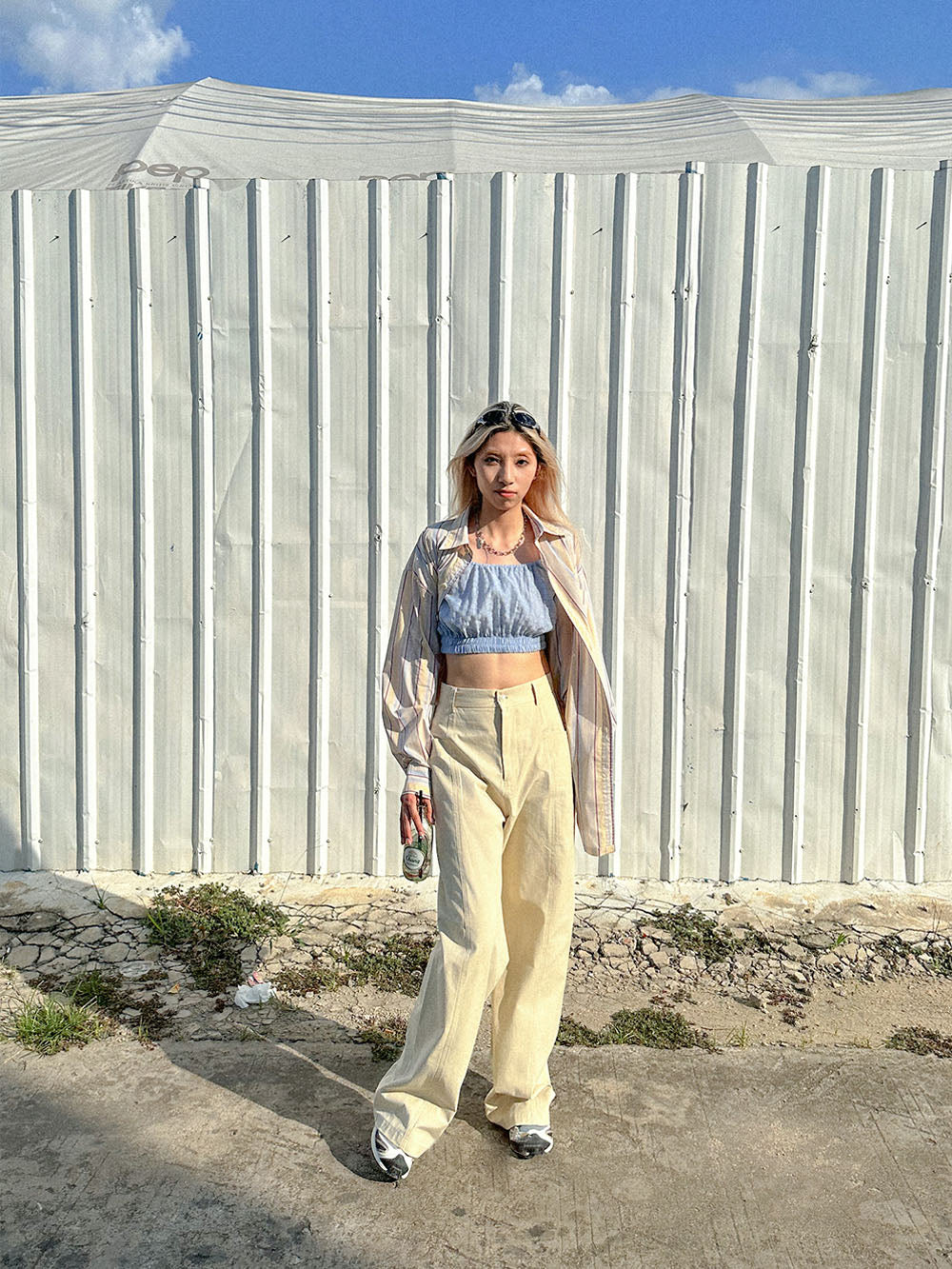 MUKTANK x TWOPLUMGIRLS Versatile Khaki Casual Pants