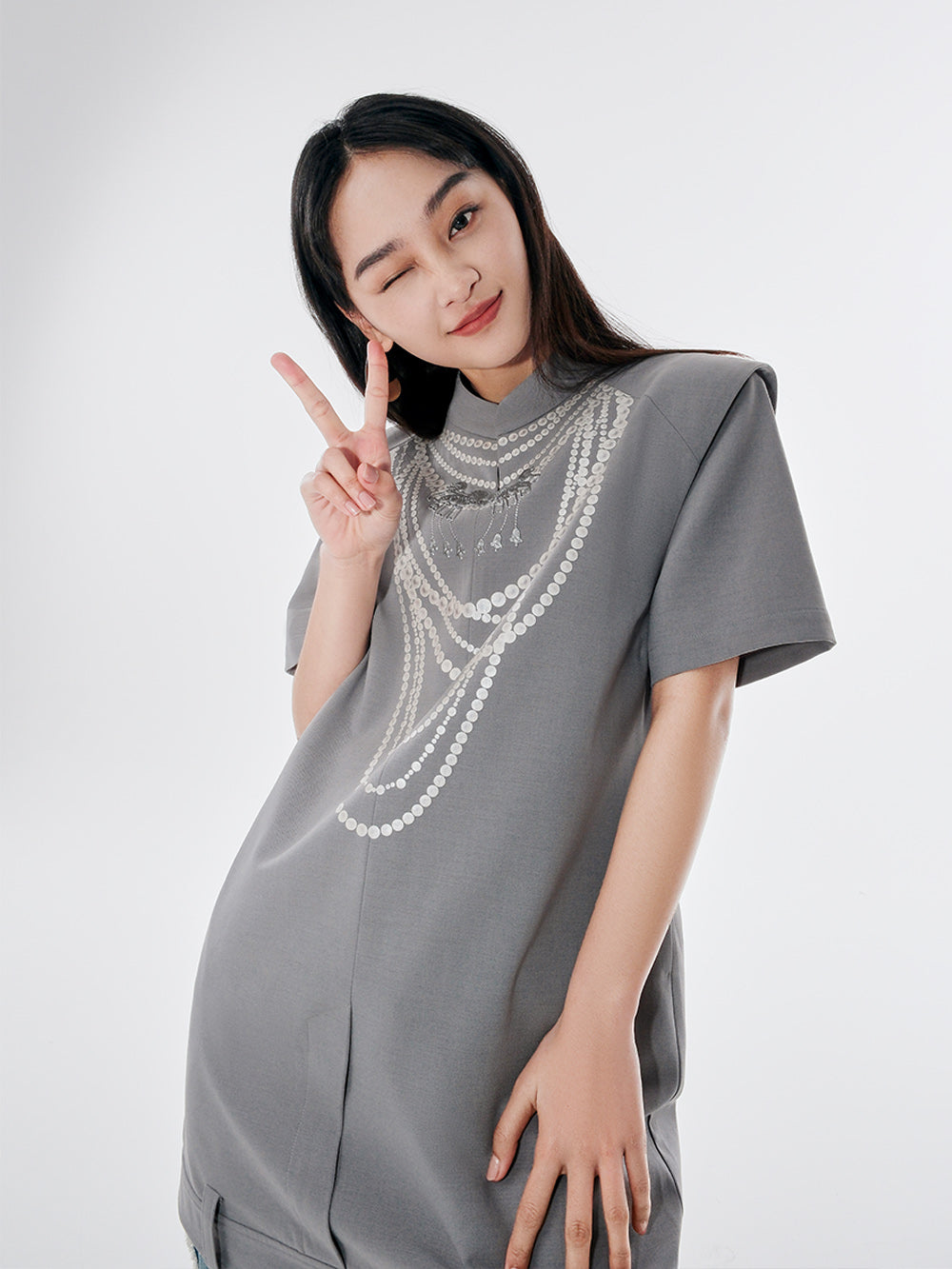 MUKZIN Gray Fashion Dress