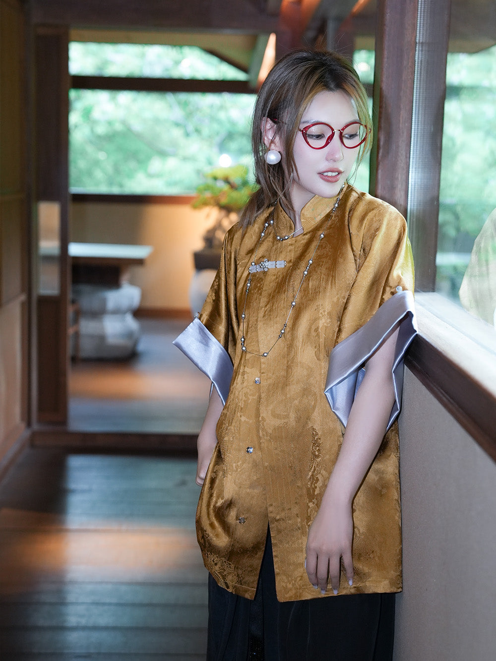 MUKZIN Tricolor Chinese Cheongsam Jacket