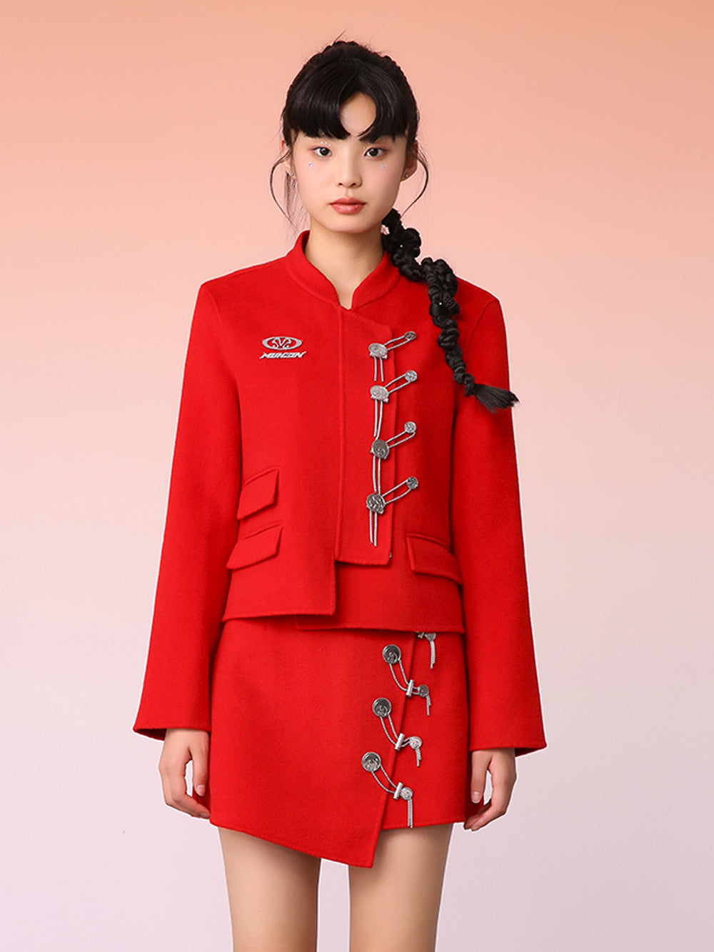 MUKZIN Retro Style Red Original Slim Fashion Coat