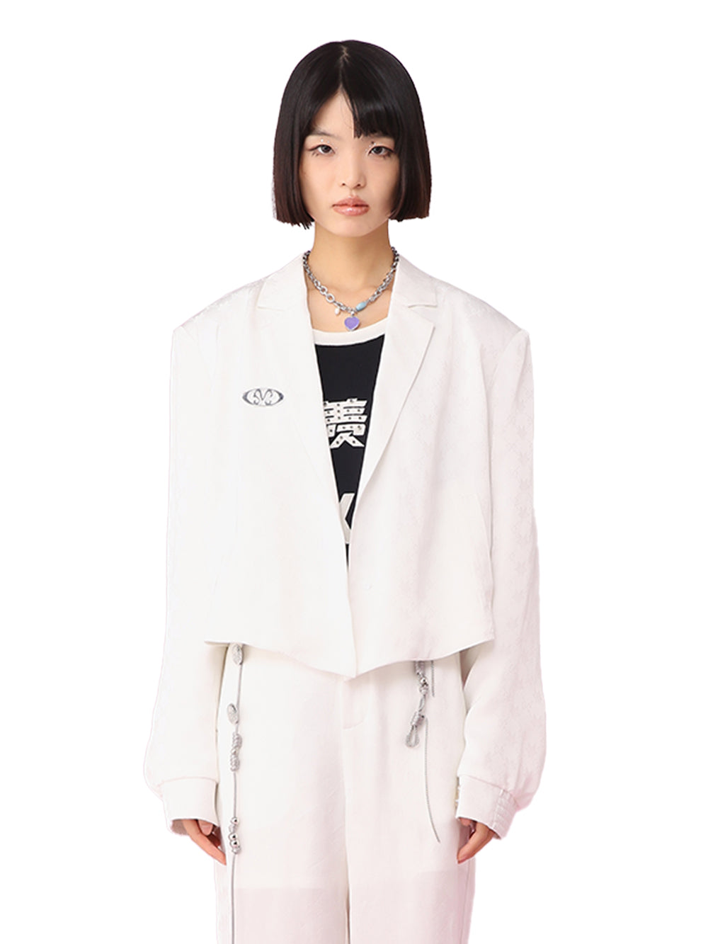 MUKZIN White Simple Temperament Charming All-Match Suit