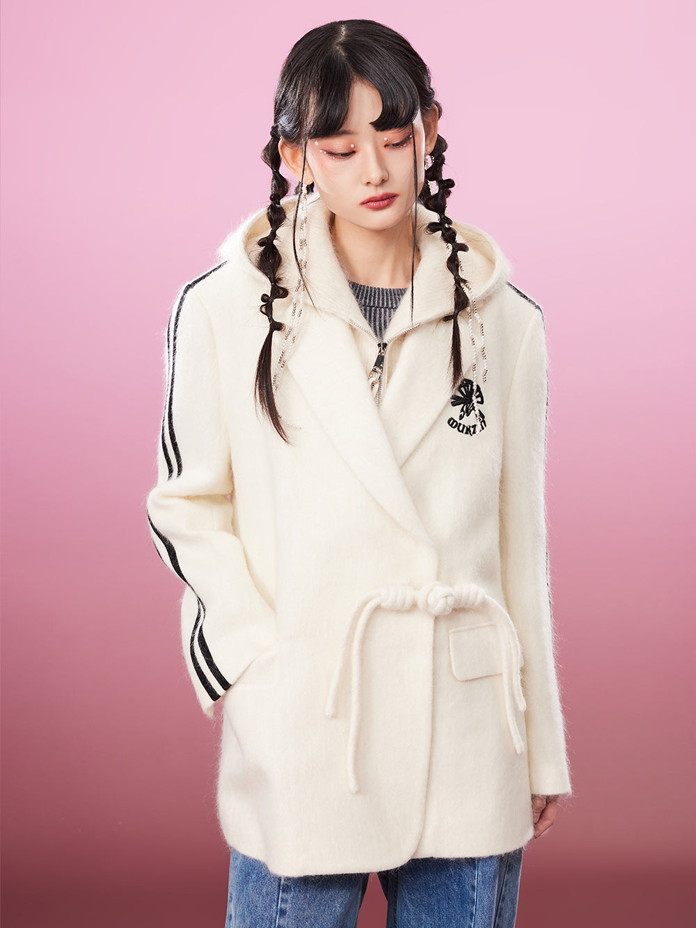 MUKZIN Strap Style Marked Chic Coat