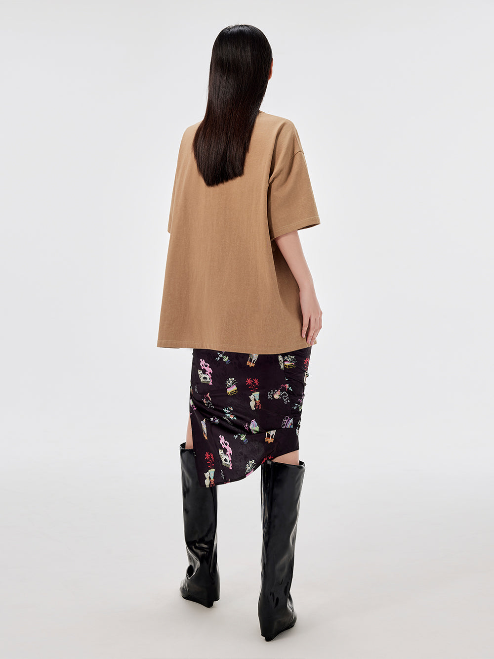 MUKZIN Casual Loose Cute Embroidered Versatile Retro Style T-shirt