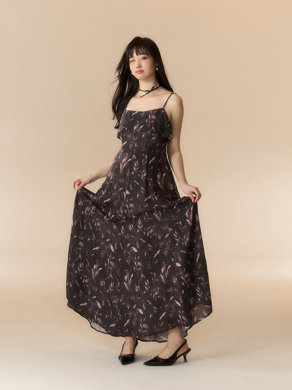 MUKTANK X LOUMUTAKU New Chinese-Style Tie-dye Strap Dress