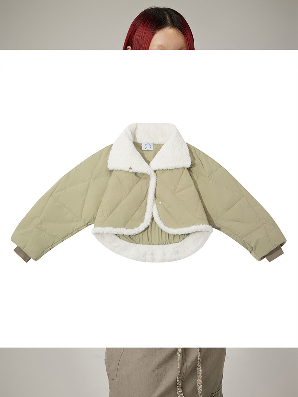 MUKTANK Big Lapel Short Quilted Jacket