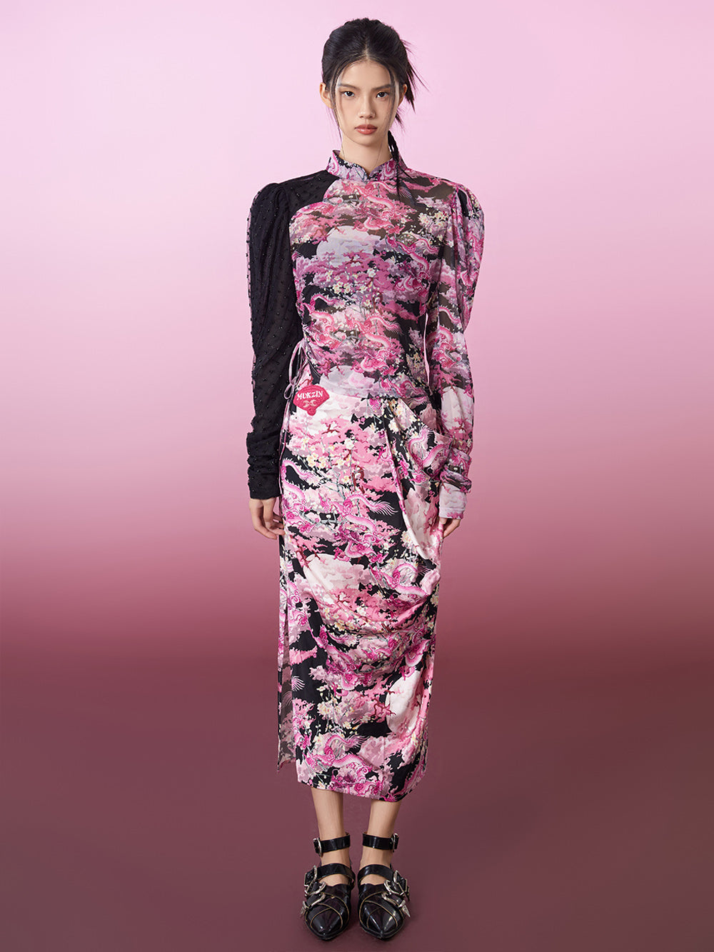 MUKZIN Puff Sleeve Printed Comfortable Slim Fit Bottoming Undeshirt