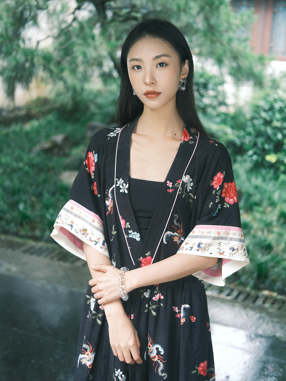 MUKZIN Black New Chinese Style Loose Dress