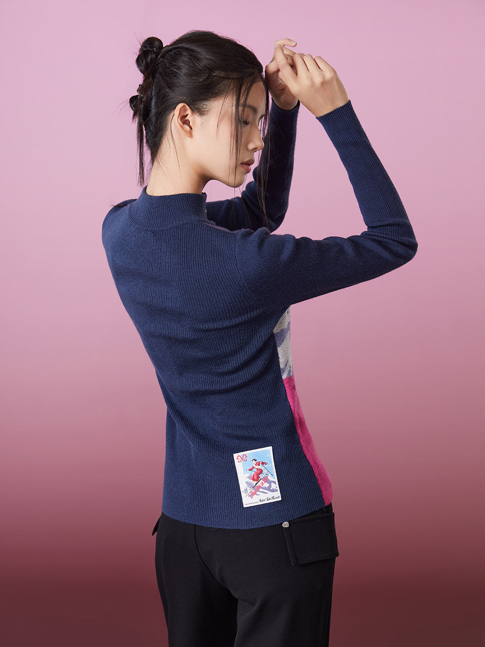 MUKZIN Skiing Women Color Blocking Knited Base Shirt