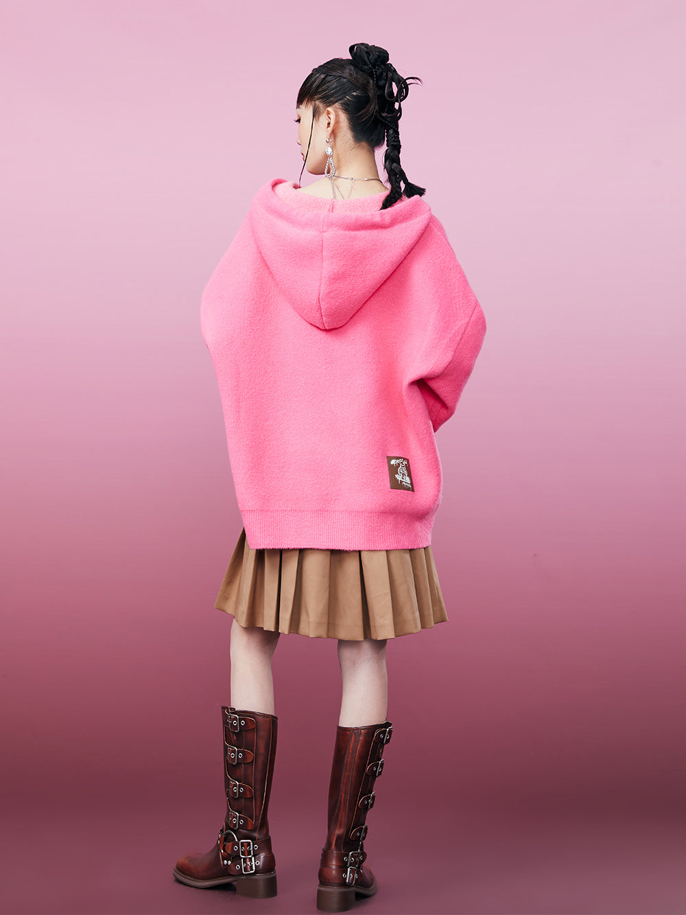 MUKZIN Color Blocking Knited Cap Apaca Sweater