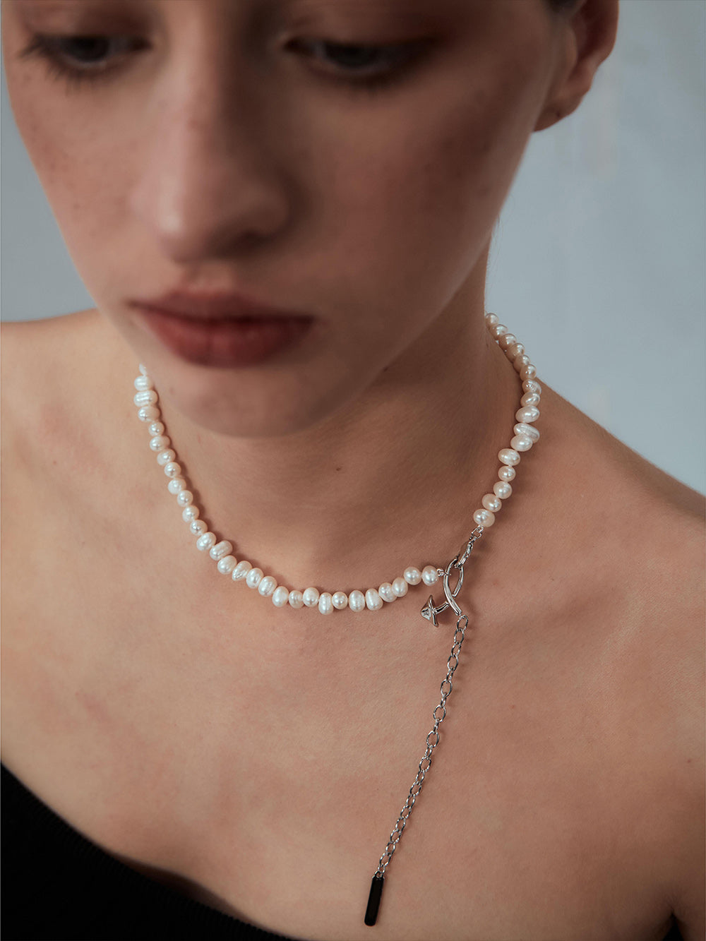 MUKTANKxPEARLONA Dangerous Garden -Baroque Pearl Twin Necklace