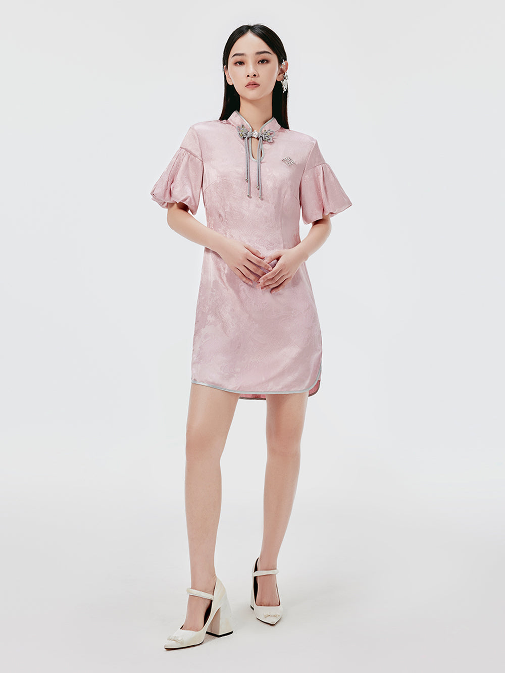 MUKZIN Vintage Jacquard Cheongsam Dress