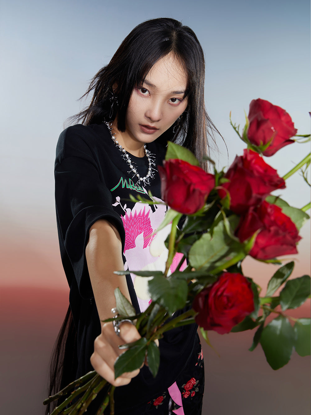 MUKZIN 2-Color Loose Casual Cute Printed T-shirt