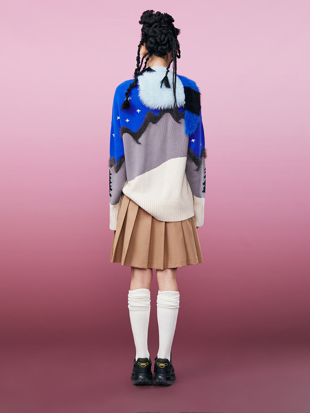 MUKZIN Skiing Women Blue Knited Sweater