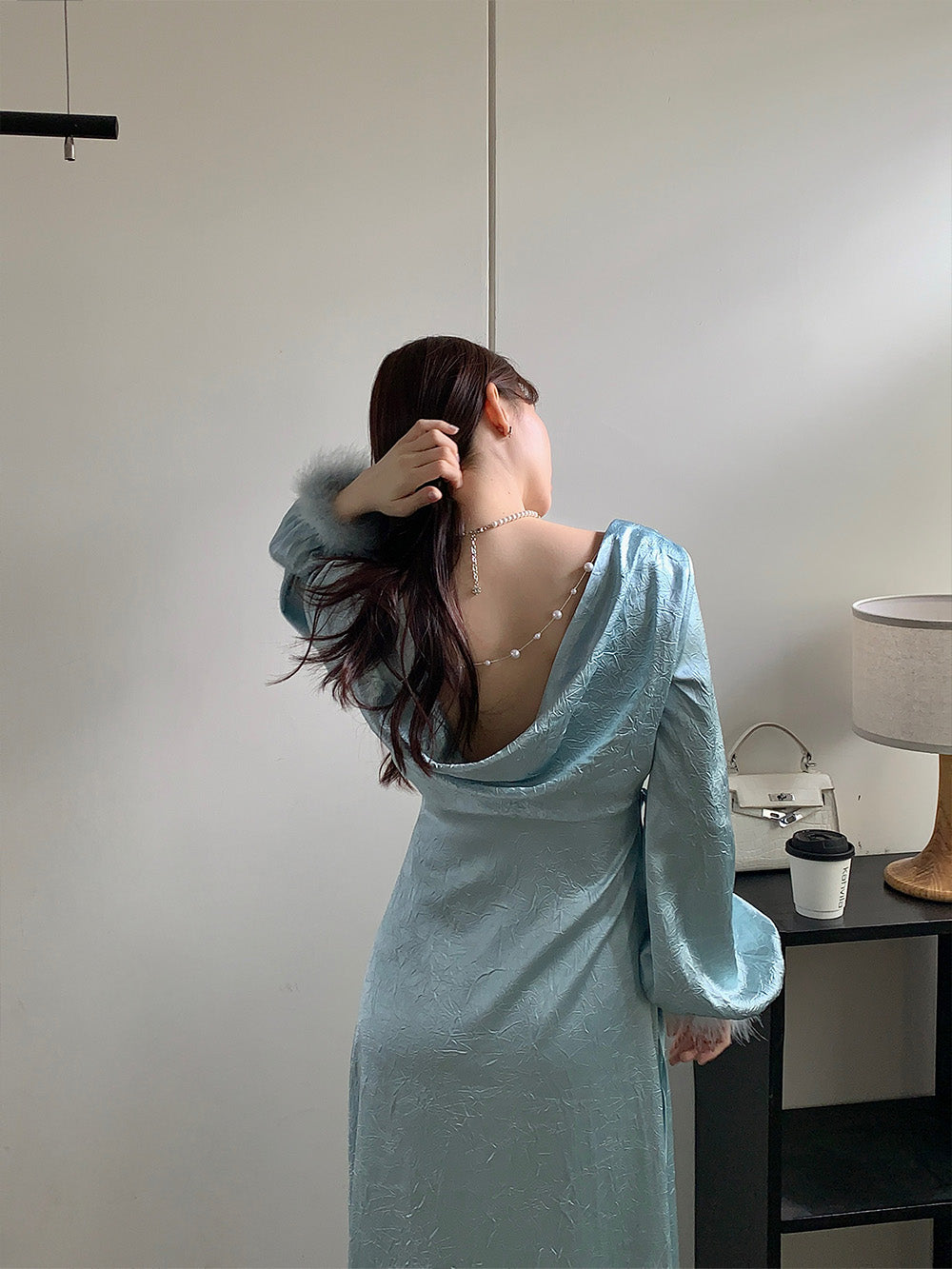 WS Premium Blue Elegant Comfortable Slim Dress