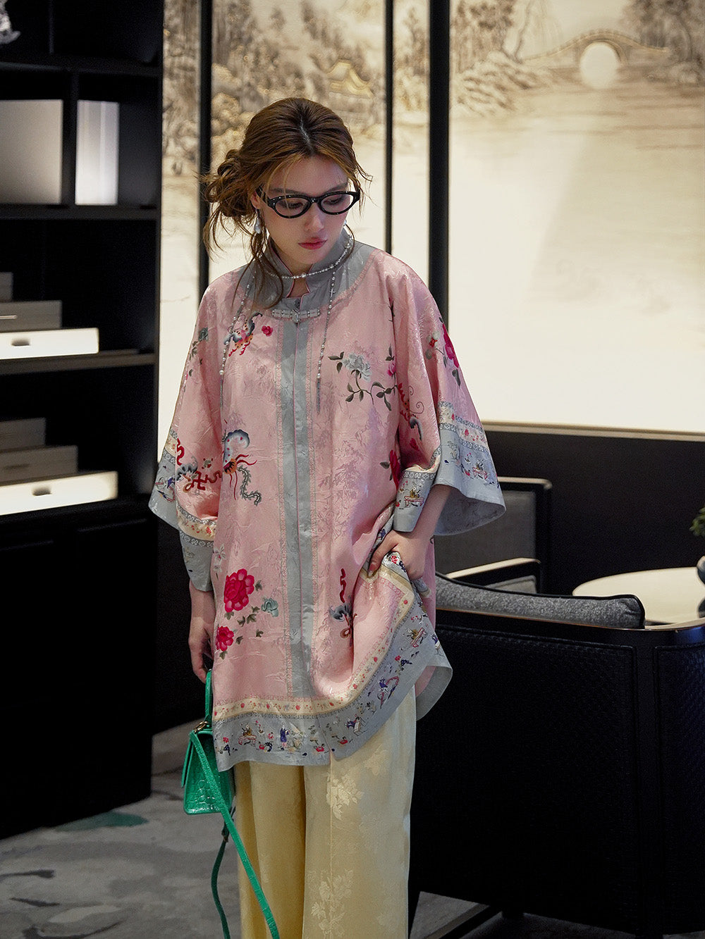 MUKZIN Chinese Style Cheongsam Retro Long Coat