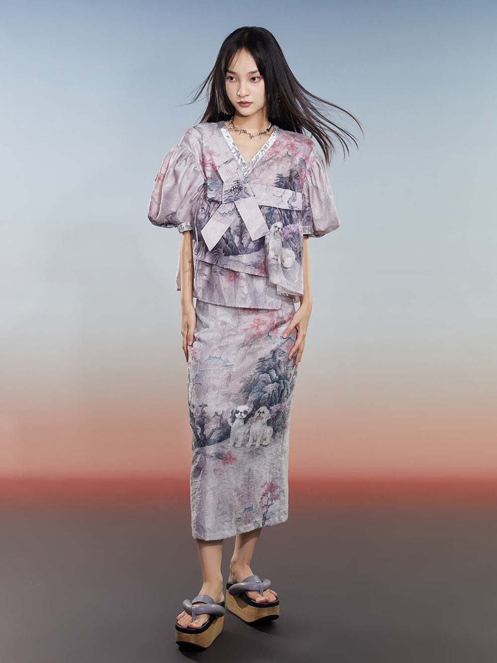 MUKZIN New Original All-match T-shirt with Bow Puff Sleeves