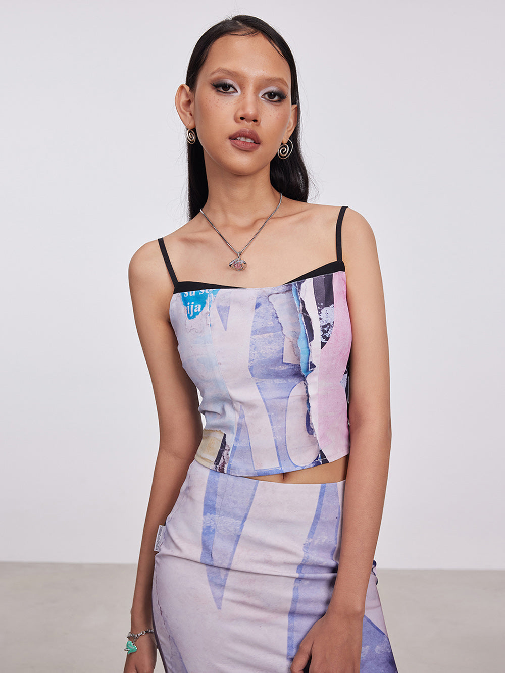 MUKTANK x Damage Asia Tropical Vacation Printed Skirt Set (Top+Skirt)