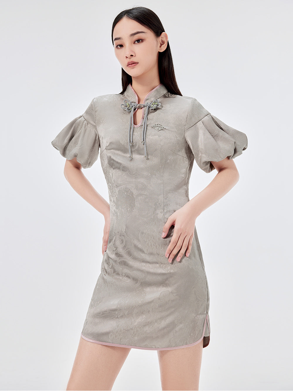 MUKZIN Vintage Jacquard Cheongsam Dress