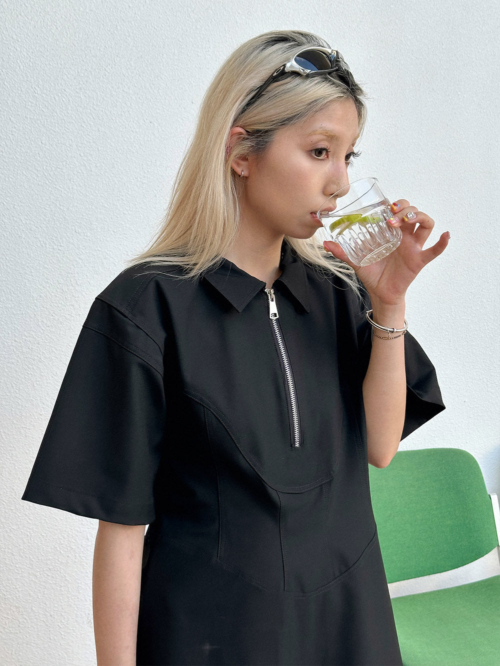 MUKTANK x TWOPLUMGIRLS Waist-Defining One-Piece Dress