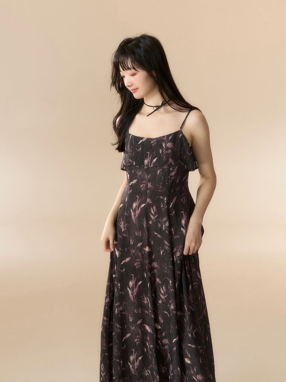 MUKTANK X LOUMUTAKU New Chinese-Style Tie-dye Strap Dress