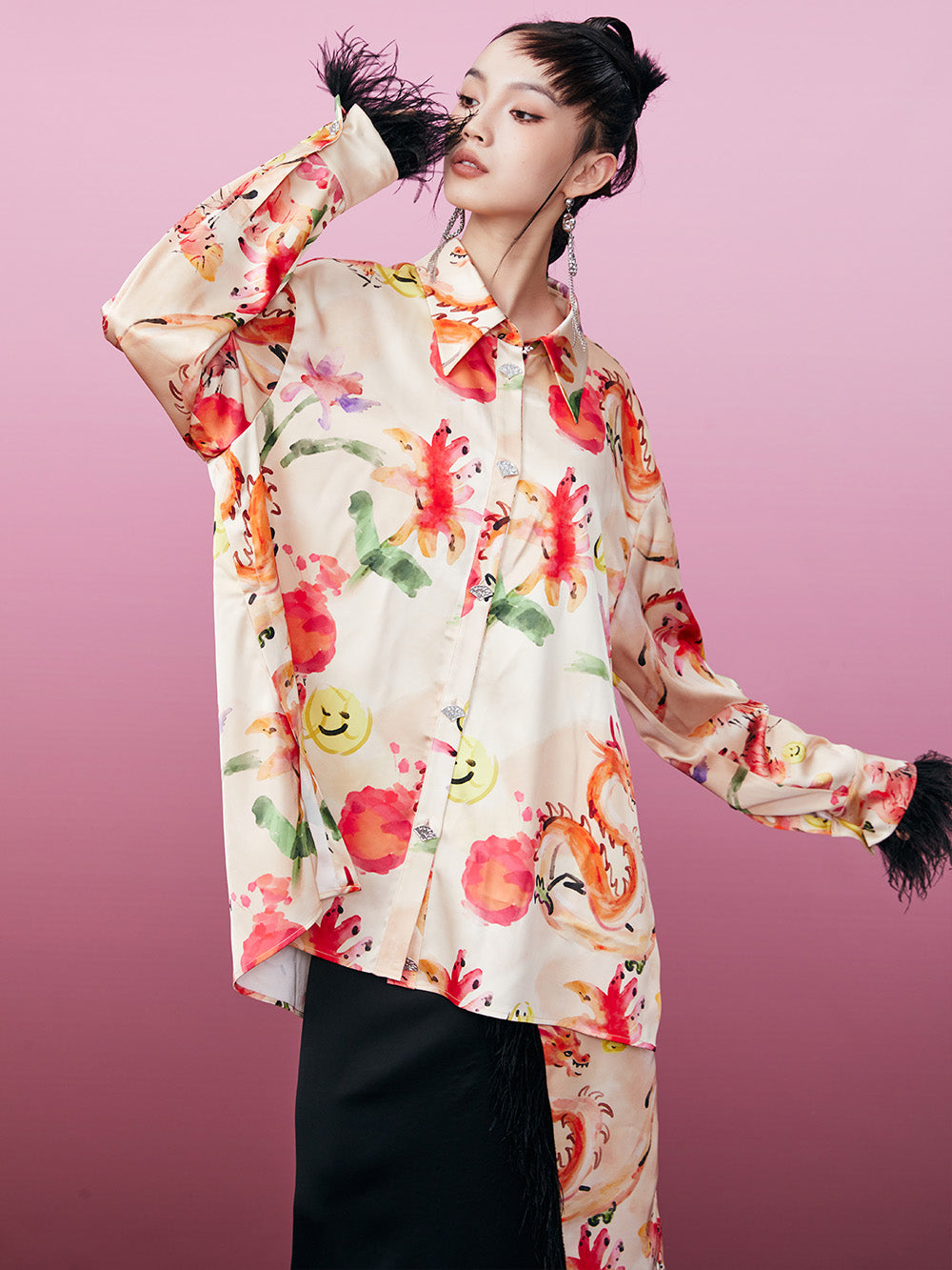 MUKZIN Classic Printed Loose Original Vintage Shirt