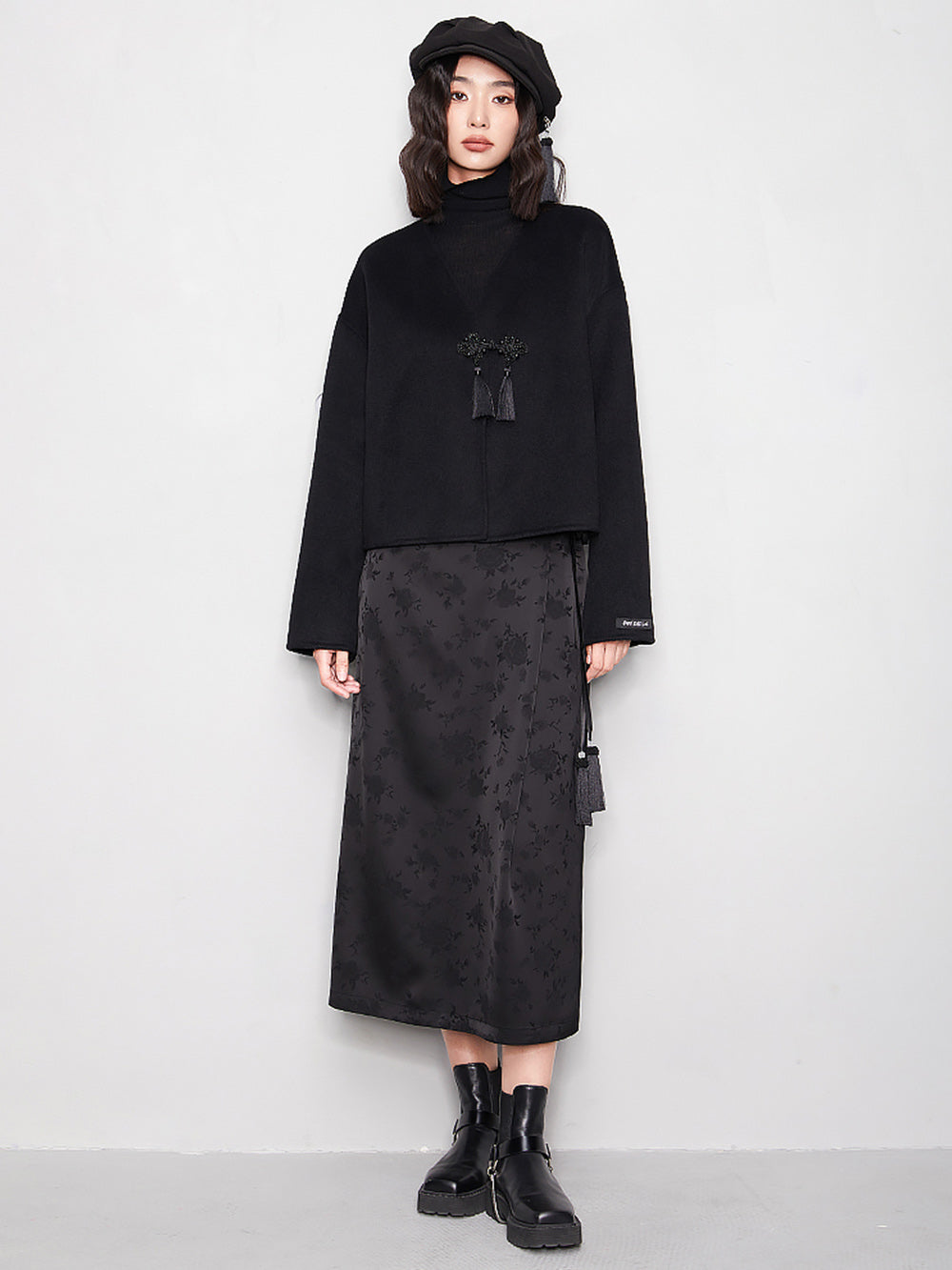 MUKTANK x CUUDICLAB Tassel Double-faced Woolen Coat