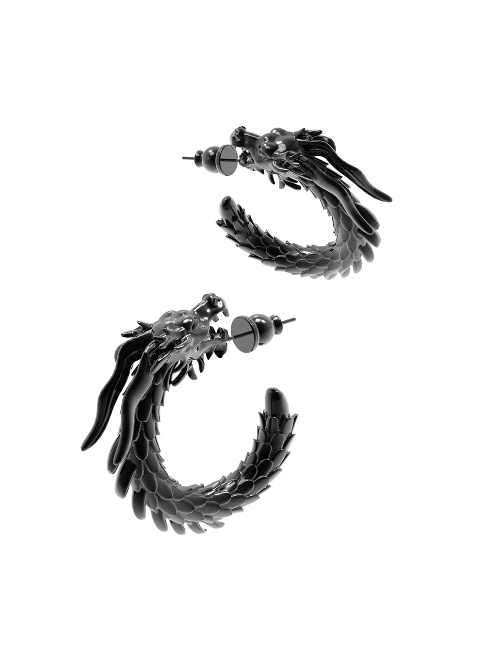 MUKTANK x Mandarin Zan Club Swimming Dragon in the Abyss Earrings Series