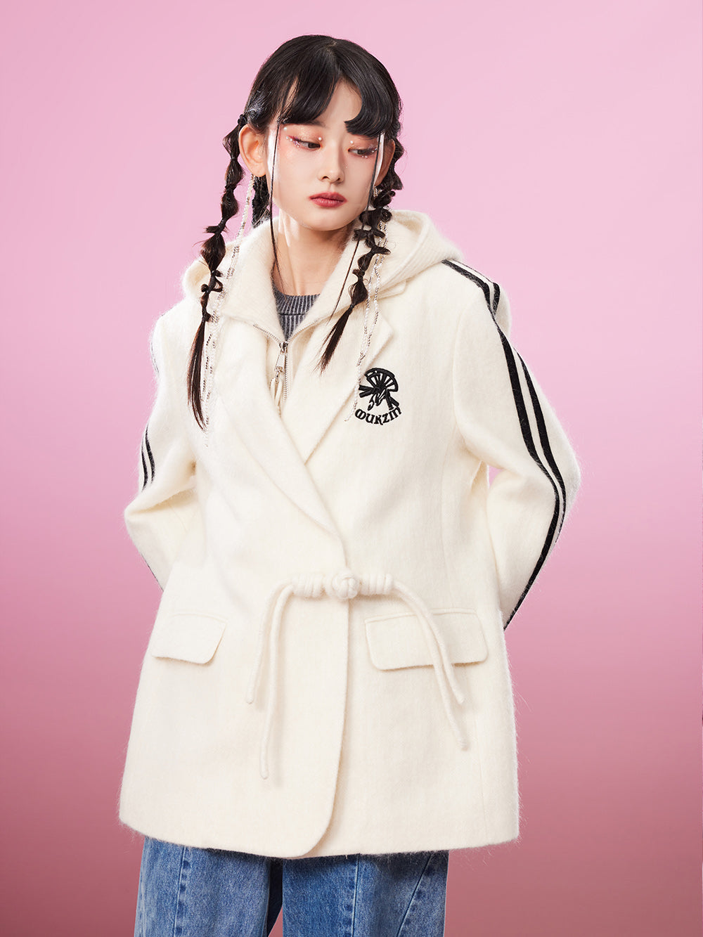 MUKZIN Strap Style Marked Chic Coat