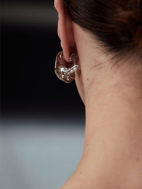MUKTANKxPEARLONA Dangerous Garden -Pleated Mushroom Pearl Earrings