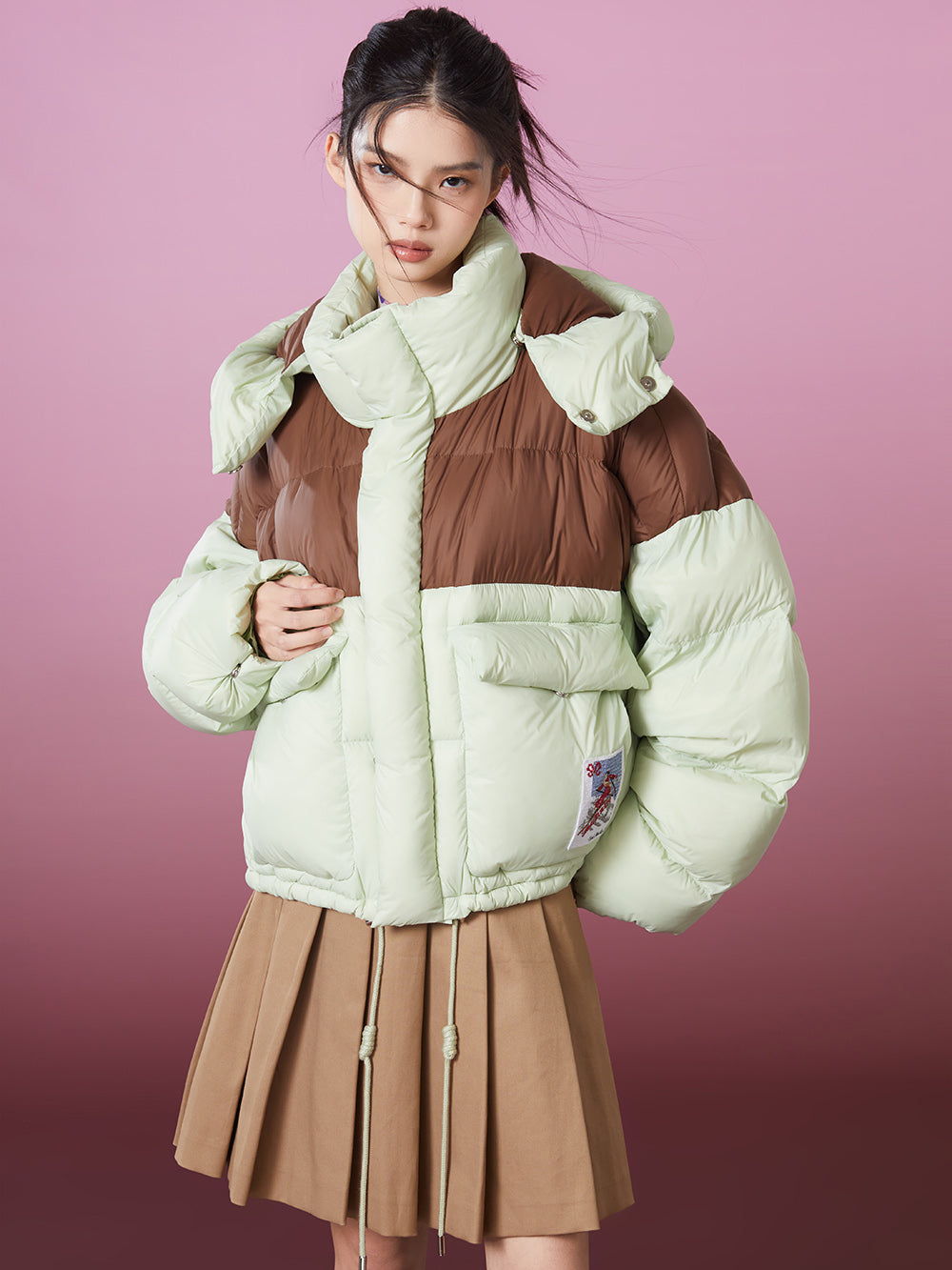 MUKZIN Suger Color Bolocking Down Jacket