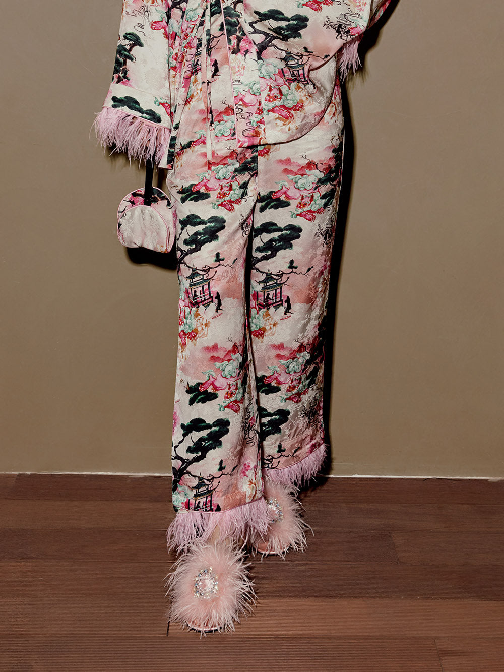 MUKZIN New Pajama Set Retro Style Print Comfortable+Socks