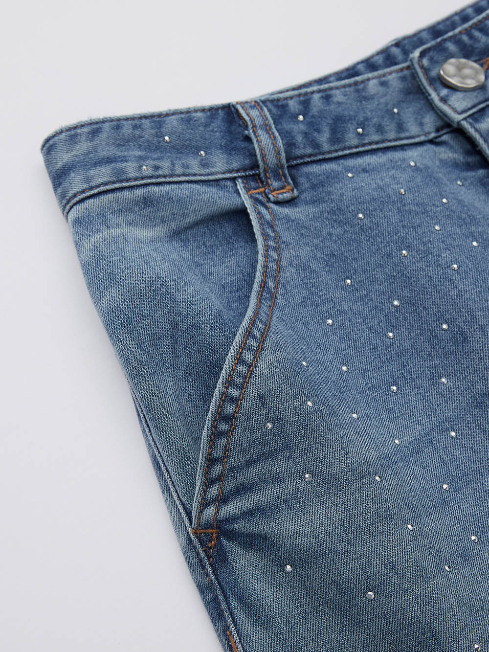 MUKZIN Lilong "Young Travel" Slimming Patchwork Straight-Leg Jeans