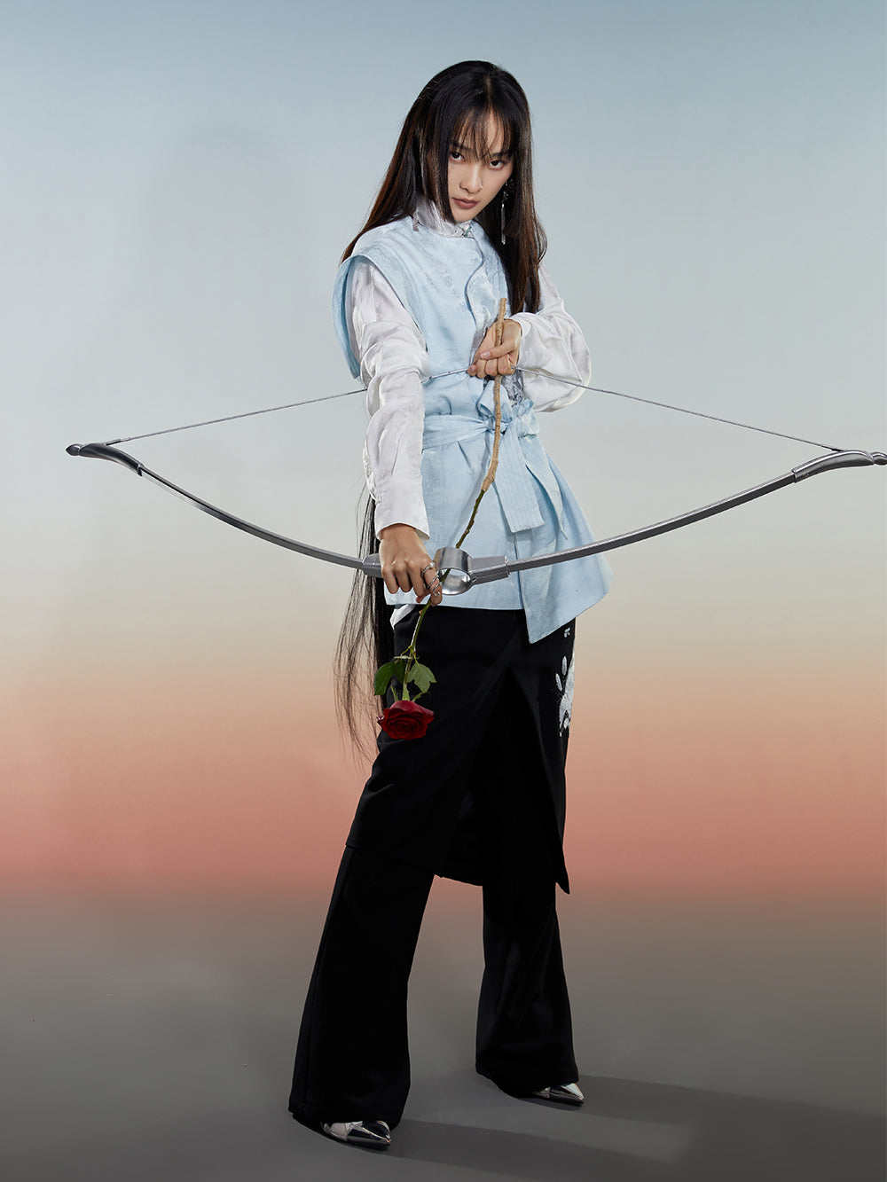 MUKZIN New Light Blue New Chinese Style Retro Vest