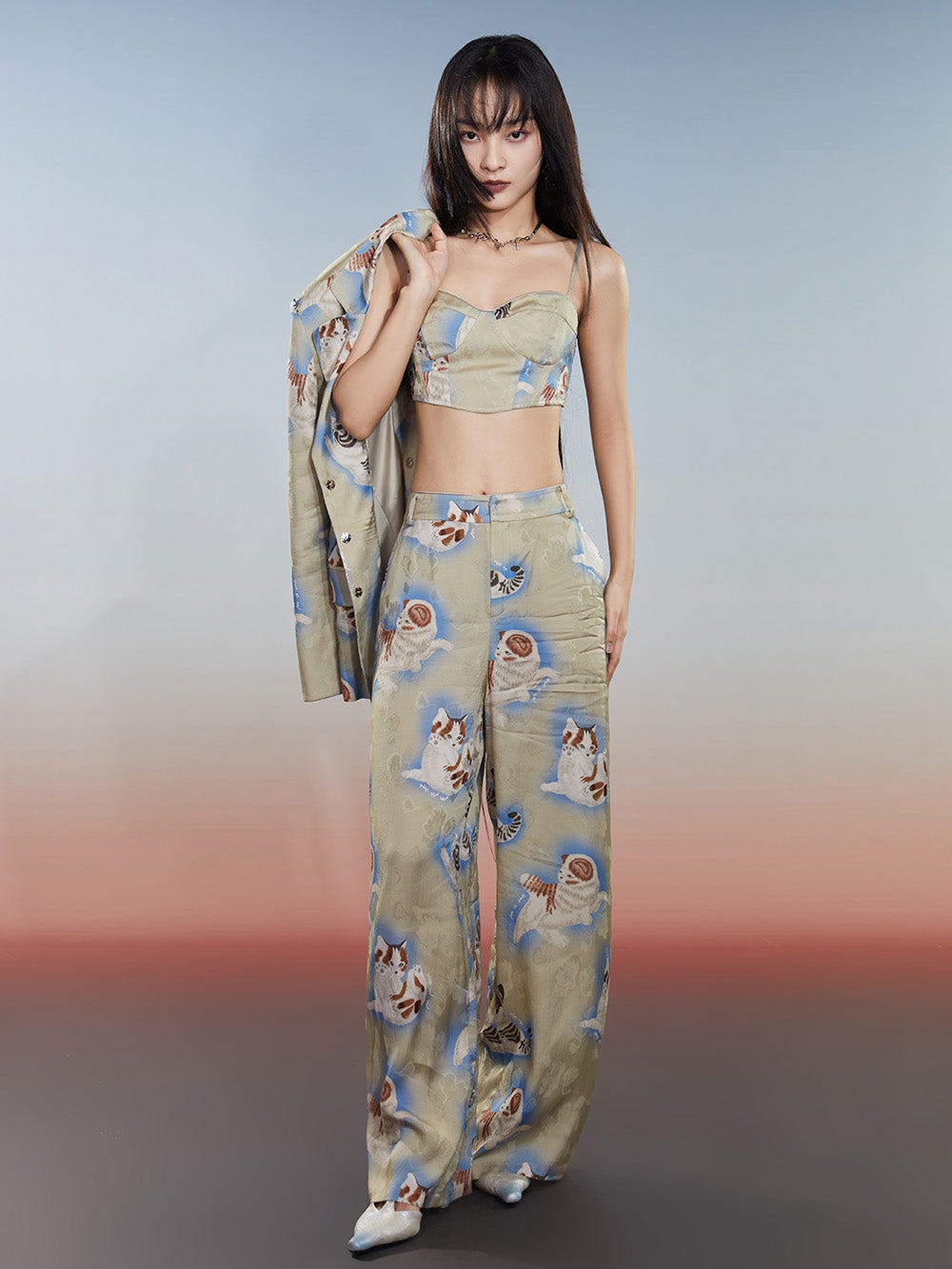 MUKZIN Printed Loose Retro Original Pants