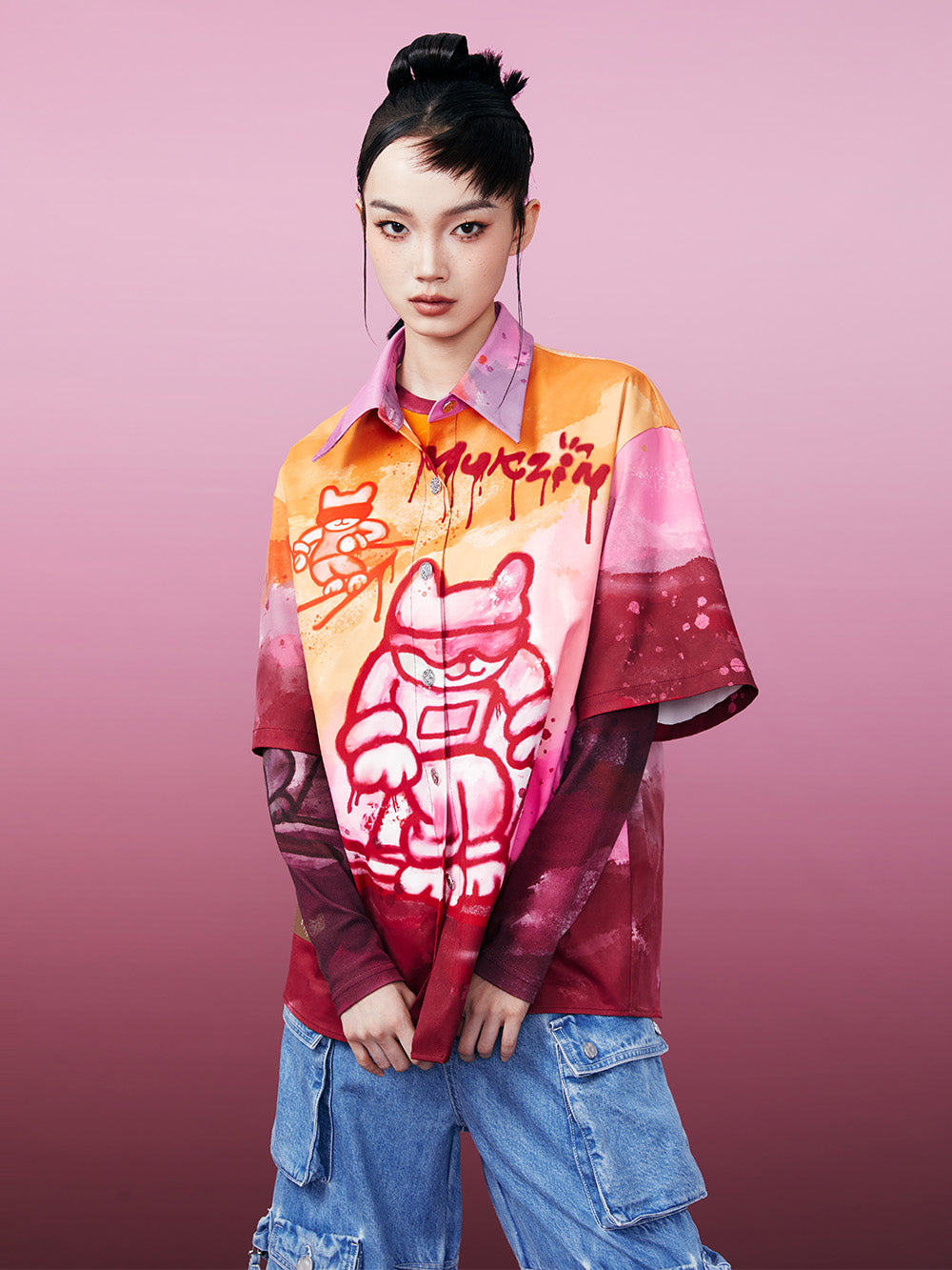 MUKZIN Cute Durable Loose Casual Shirt Print
