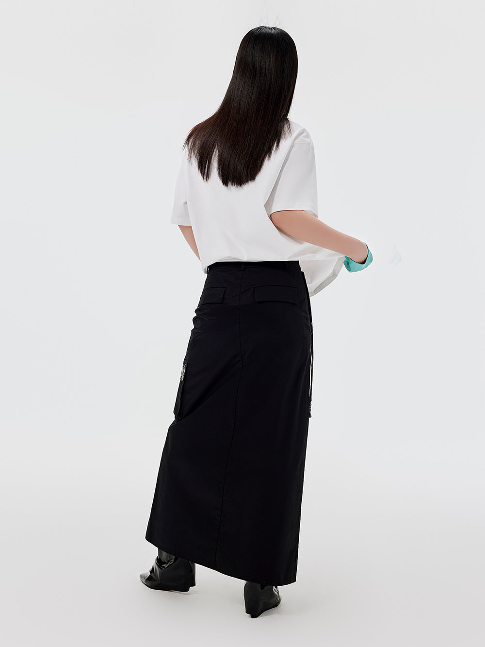 MUKZIN Workwear Straight Midi Skirt