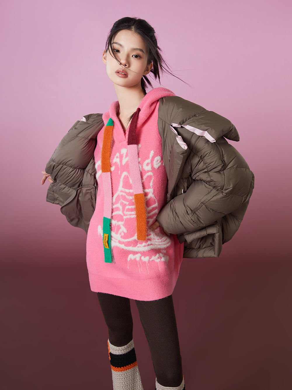 MUKZIN Color Block Fashionable High-quality Outerwear Down Jacket