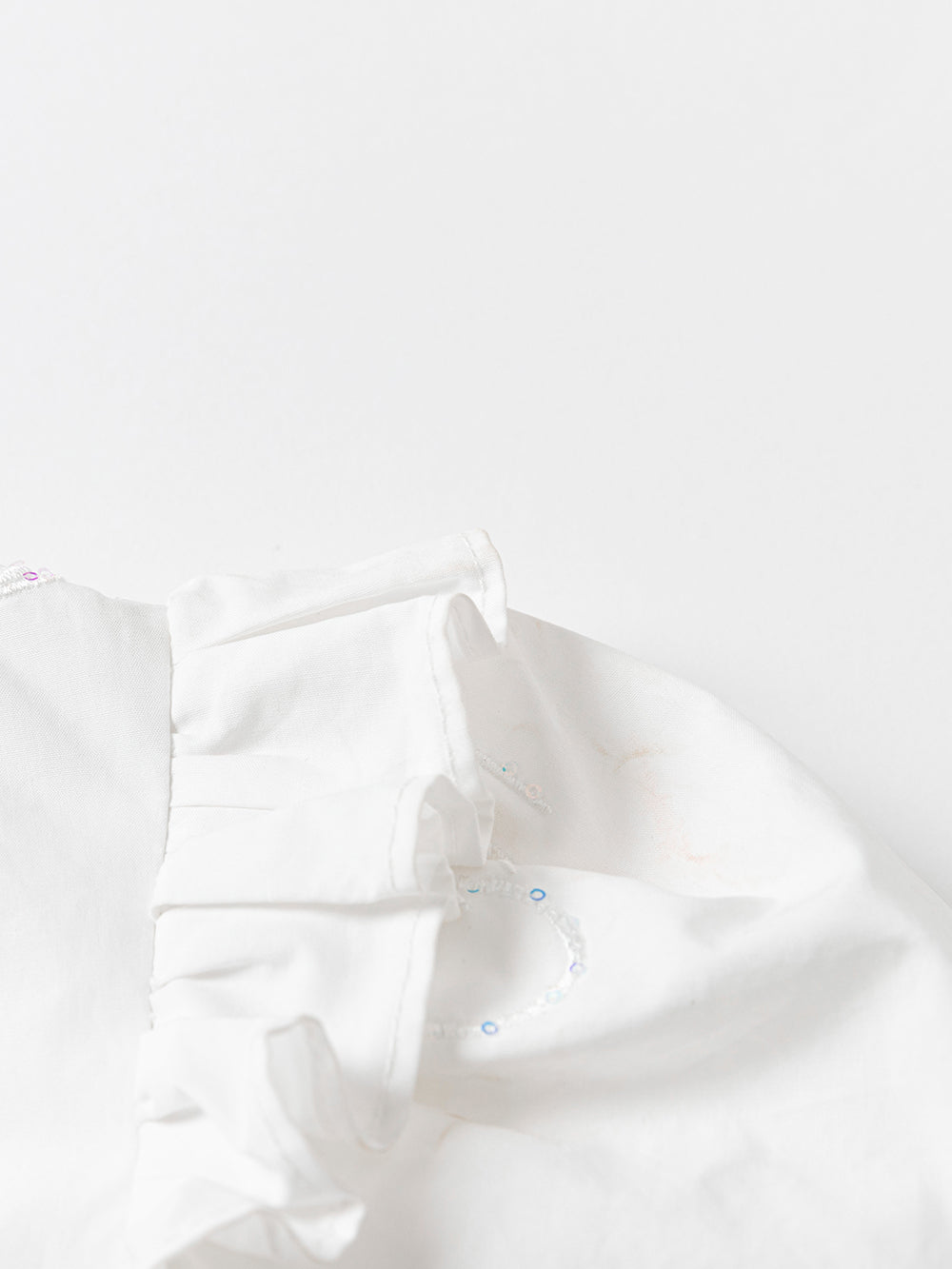 MUKZIN Elegant Original Temperament Cheongsam V-neck White Ruffles