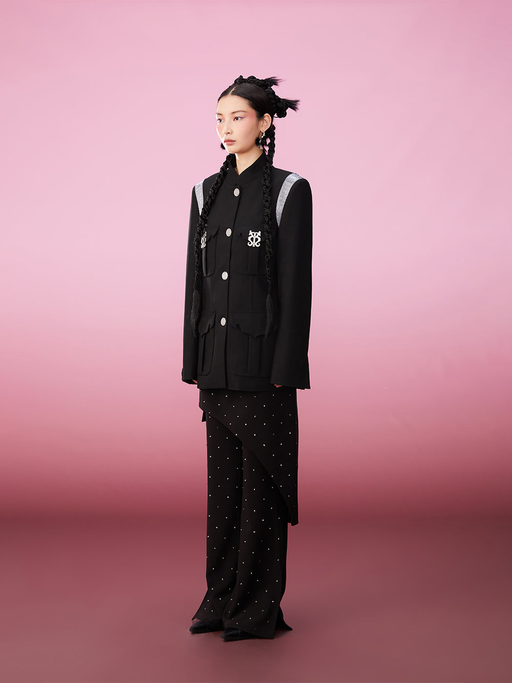 MUKZIN Stitching Hot Diamond New Chinese Style Original Coat