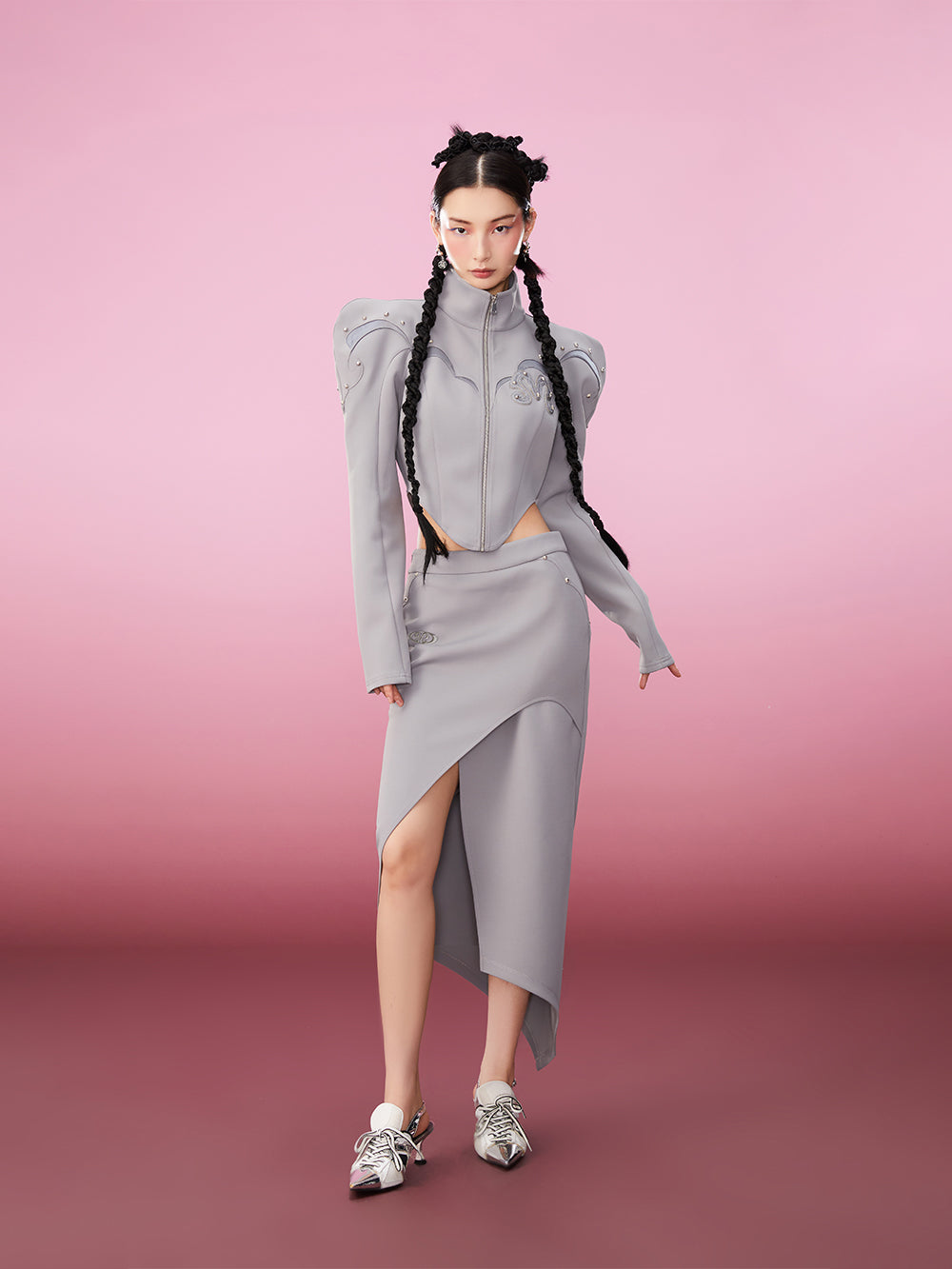 MUKZIN Stand Collar Retro Original High-quality Solid Color Coat