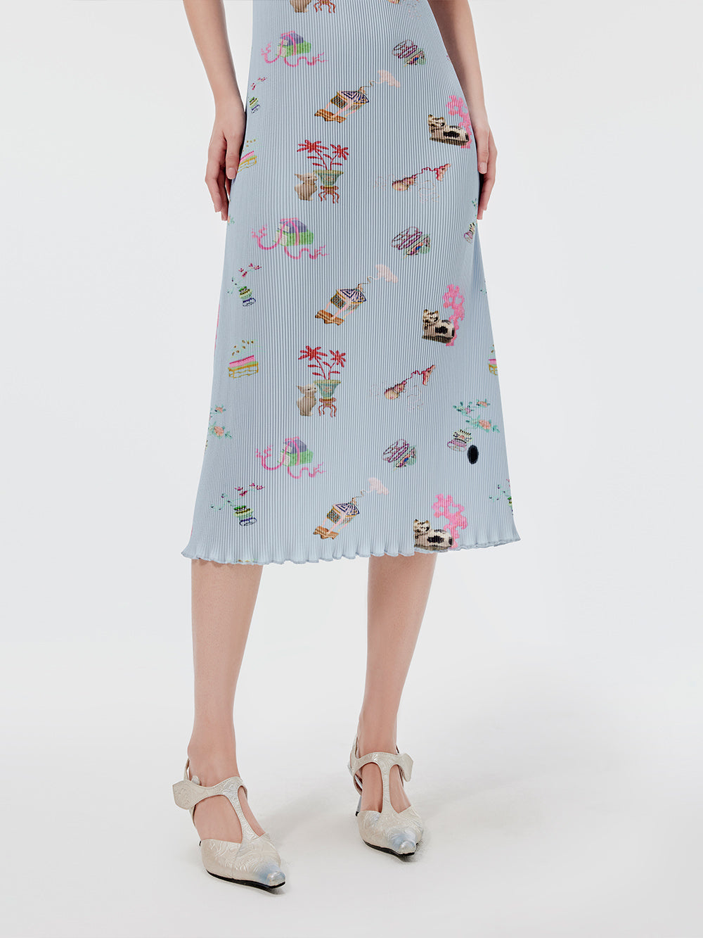 MUKZIN Printed Short-sleeved Cheongsam Qi Pao