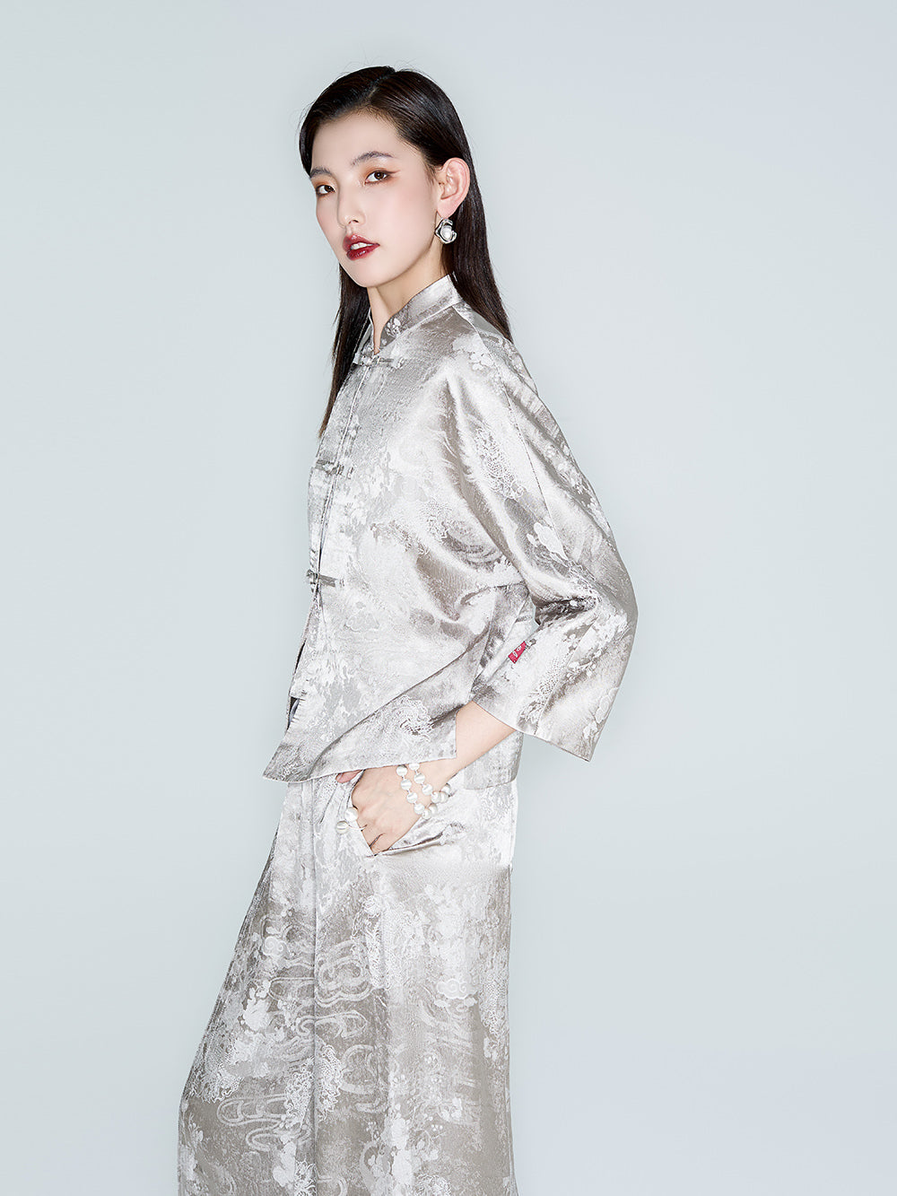 MUKZIN Linglong "thunderclap" Embossed Jacquard Neo-Chinese Style Tang Jacket
