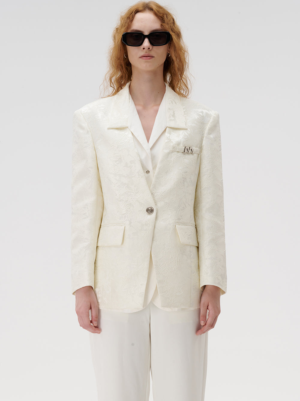 MUKTANK×MODULER Fake White Two-piece Suit