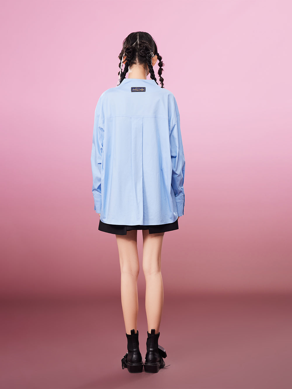 MUKZIN Soft Hot Diamond Blue Loose Casual High Quality Shirt