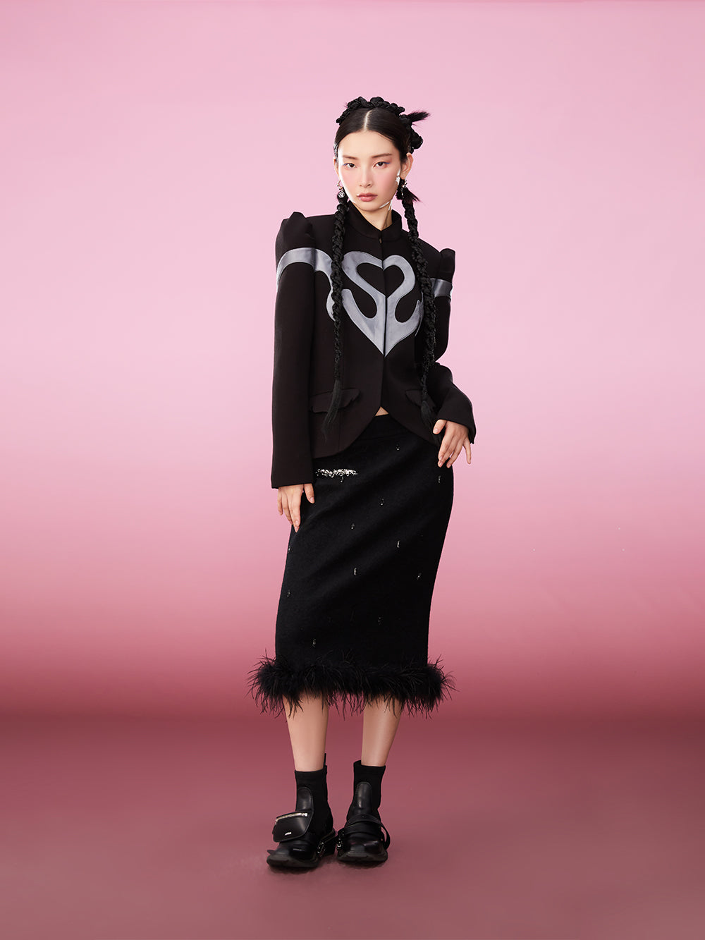 MUKZIN Stitching Retro Chinese Style Slim Coat