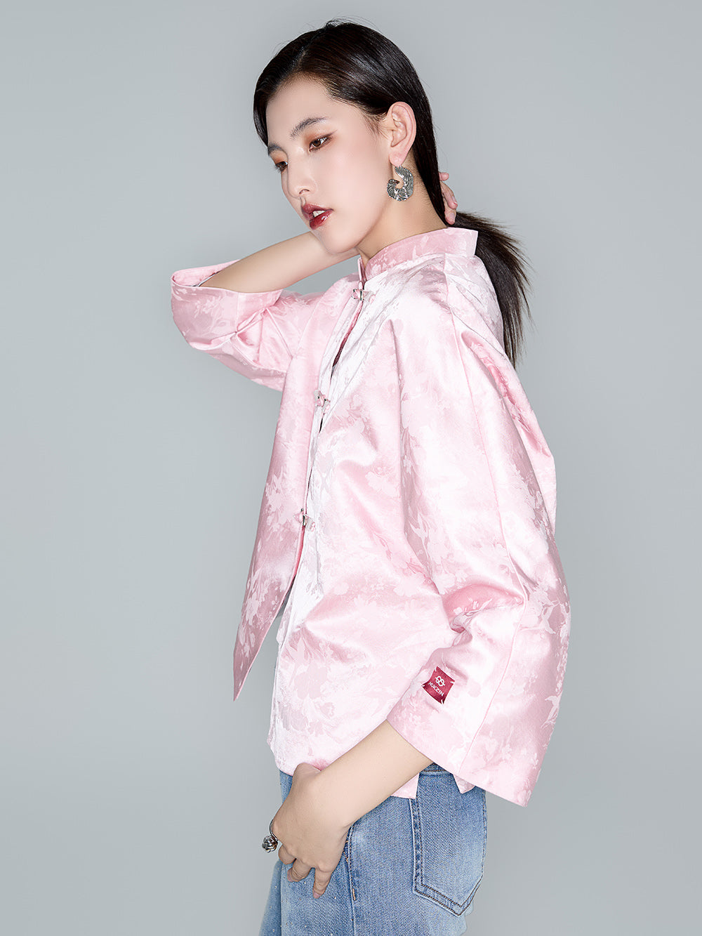 MUKZIN Linglong "thunderclap" Jacquard New Chinese Style Sleeveless Tang Style Jacket