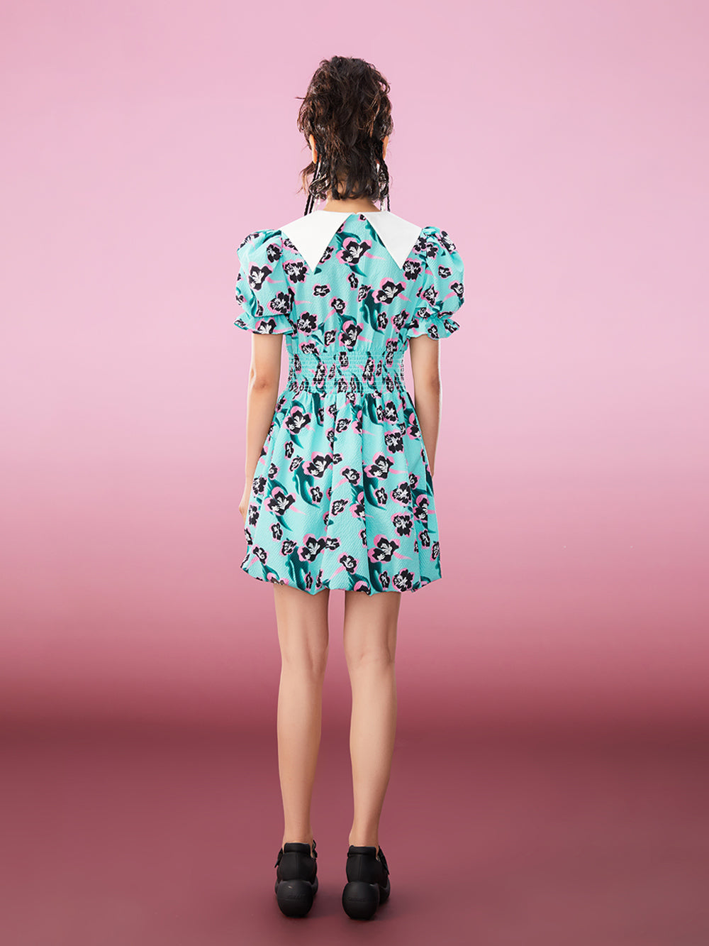 MUKZIN Classic Lapel Green Fresh Original Comfortable Dress